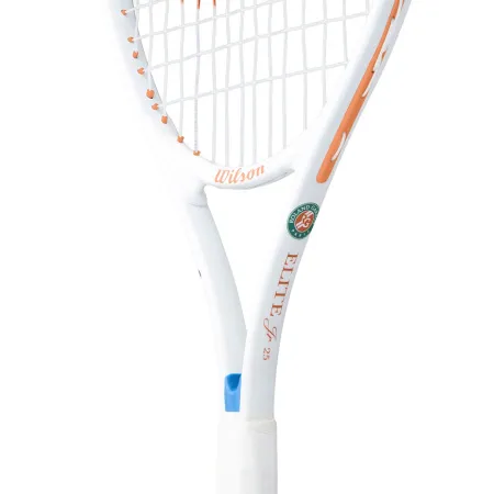 Ракетка б/т Wilson Roland Garros Elite 25, WR193410H, для дет.8-10лет,алюм.,со струн, оранжево-белый