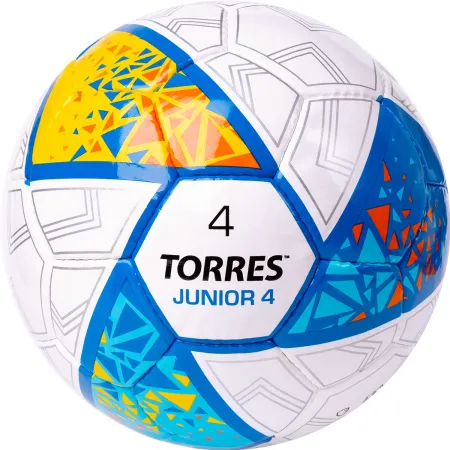 Мяч футб. TORRES Junior-4, F323804, р.4,глянц.ПУ, 4 сл, 32п, руч.сш, бел-жел-гол за 2&nbsp;070.60 ₽ купить в Москве