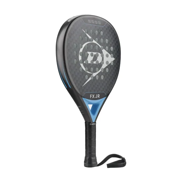 Ракетка для падела Dunlop FX Jr, 10370738, для юниоров, гибрид, графит, черно-голубой за 11&nbsp;019.40 ₽ в Москве