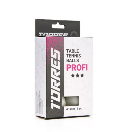 Мяч для наст. тенниса TORRES Profi 3*, TT23012, диам. 40+мм, упак. 6 шт, белый за 338.30 ₽ купить в Москве