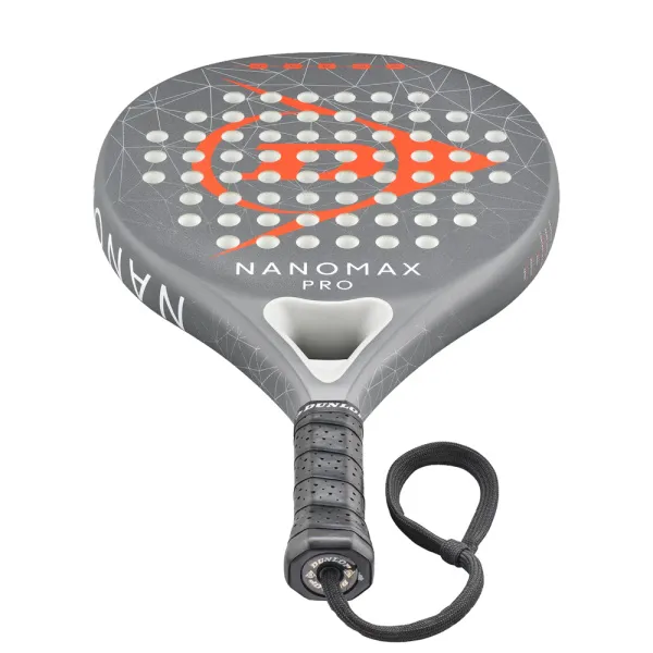 Ракетка для падела Dunlop Nanomax Pro, 10370739, для профессионалов, графит, серо-оранжевый за 17&nbsp;248.20 ₽ в Москве