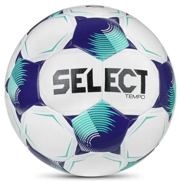 Мяч футб. SELECT Tempo TB V26, 0575071003, р.5, FIFA Basic, 32пан, ПУ, термосш, бело-фиолет-бирюз