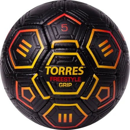 Мяч футб. TORRES Freestyle Grip, F323765, р.5, 32 панели. PU, ручная сшивка, черно-желт-красн за 2&nbsp;070.60 ₽ купить в Москве