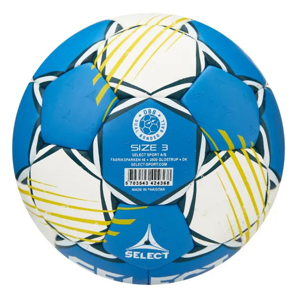 Мяч ганд. SELECT HB FORCE DB V25, 1622858205, Senior (р.3), EHF Appr,ПУ, гибр.сш., сине-белый за 8&nbsp;438.80 ₽ в Москве