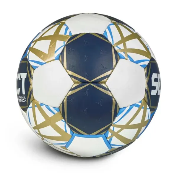 Мяч ганд. SELECT Ultimate Replica v25, 1671854209, р.2 (Jr), EHF Appr, ПУ, руч.сш, тсине-бело-золот. за 5&nbsp;793.60 ₽ в Москве