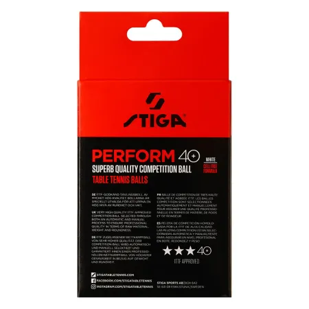 Мяч для наст. тенниса Stiga Perform 3***, 40+, 1113-2110-06, пластик, ITTF Appr., уп.6 шт, бел за 2&nbsp;121.60 ₽ купить в Москве