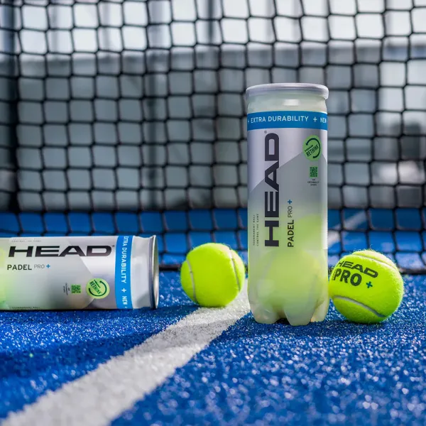 Мяч для падела HEAD Padel Pro+, 540203, уп.3 шт, FIP Approved, войлок,нат.резина,желтый за 933.30 ₽ в Москве