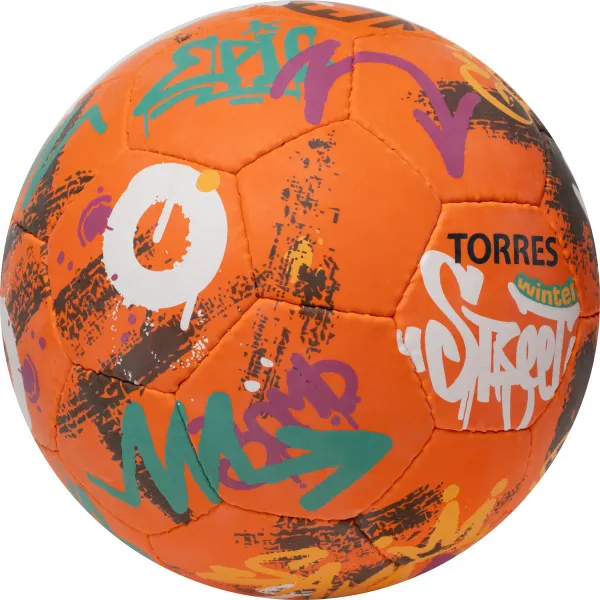 Мяч футб. TORRES Winter Street, F023285, р.5, 32 пан, рез, 4 подкл. слоя, руч. сшив,оранж-мультик. за 2&nbsp;713.20 ₽ в Москве