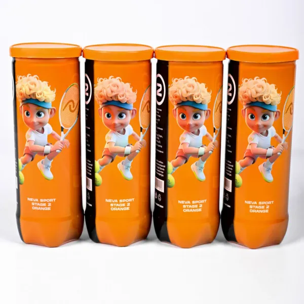 Мяч теннисный детский NS Orange, 5021005, уп.3 шт, резина, шерть, нейлон, желто-оранжевый за 613.70 ₽ в Москве