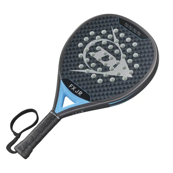 Ракетка для падела Dunlop FX Jr, 10370738, для юниоров, гибрид, графит, черно-голубой за 11&nbsp;019.40 ₽ в Москве
