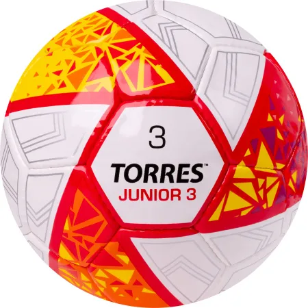 Мяч футб. TORRES Junior-3, F323803, р.3,глянц.ПУ, 4 сл, 32 п,руч.сш,бел-крас-жел за 2&nbsp;070.60 ₽ купить в Москве