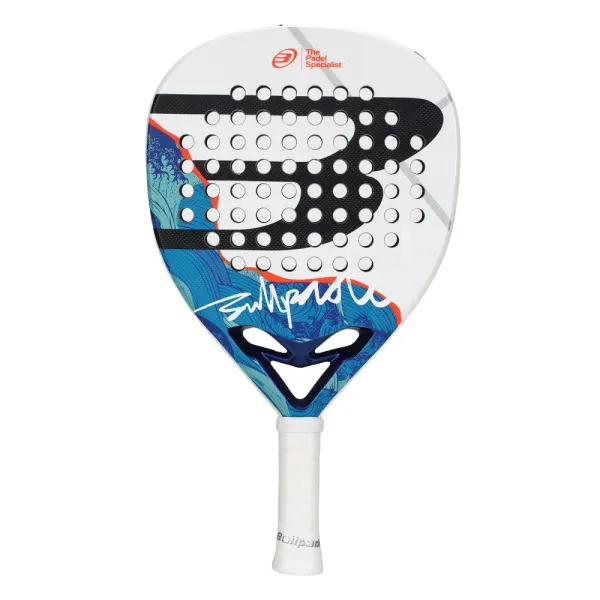 Ракетка для падела BULLPADEL Ionic Power 26, 494411, для продв. игроков, стекловолокно, сине-белый