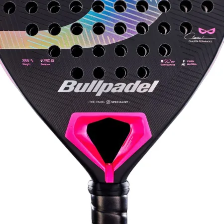 Ракетка для падела BULLPADEL Wonder 27, 497250, для продв.игроков, стекловолокно, карбон, черно-роз за 42&nbsp;969.20 ₽ купить в Москве