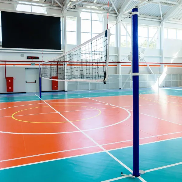 Волейбольные стойки универсальные со стаканами и механизмом натяжения троса ZAVODSPORTA за 41&nbsp;400 ₽ в Москве