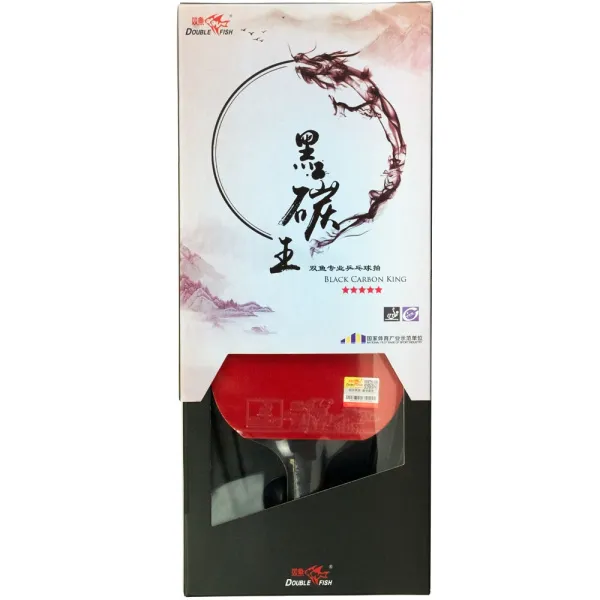 Ракетка для н/т DOUBLE FISH Black Carbon King Racket 5*****, для професс.,ITTF Appr.,накл.2,1,мм за 6&nbsp;434.50 ₽ в Москве
