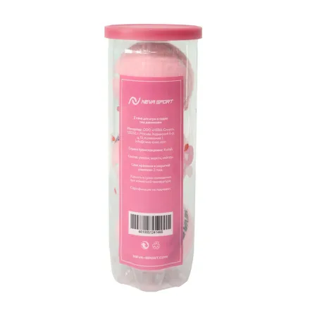 Мяч для падела NS Sakura, UAA2, уп.3 шт, сукно, нат.резина, розовый за 824.50 ₽ купить в Москве