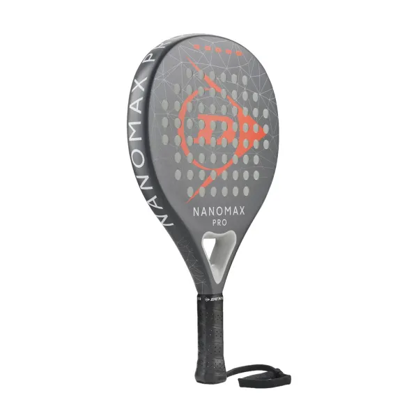 Ракетка для падела Dunlop Nanomax Pro, 10370739, для профессионалов, графит, серо-оранжевый за 17&nbsp;248.20 ₽ в Москве