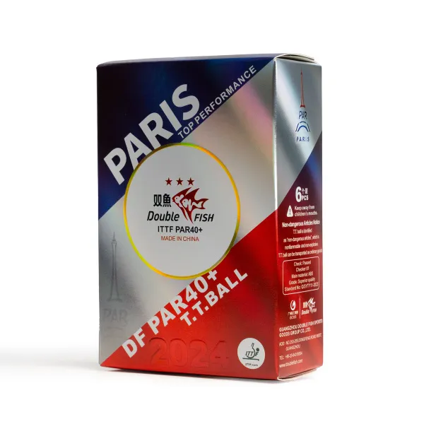СЦ*Мяч для наст. тенниса DOUBLE FISH PARIS 2024 Olympic Games 3***,PAR40+, ITTF Appr,ABS,уп.6 шт за 892.50 ₽ в Москве