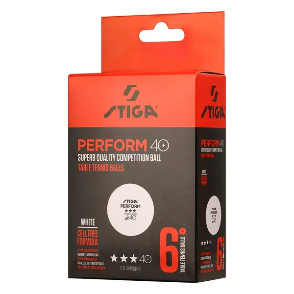Мяч для наст. тенниса Stiga Perform 3***, 40+, 1113-2110-06, пластик, ITTF Appr., уп.6 шт, бел за 2&nbsp;121.60 ₽ в Москве