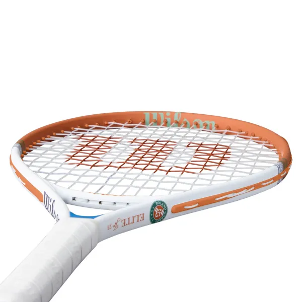 Ракетка б/т Wilson Roland Garros Elite 21, WR193610H, для дет.5-6лет,алюм.,со струн, оранжево-белый