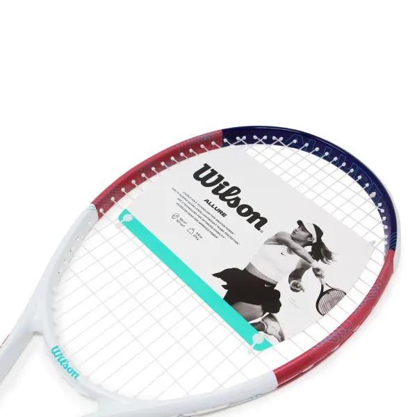 Ракетка б/т Wilson Allure 105, WR187010U2, для любителей, композит, со струнами, бело-красно-синий за 12&nbsp;607.20 ₽ в Москве