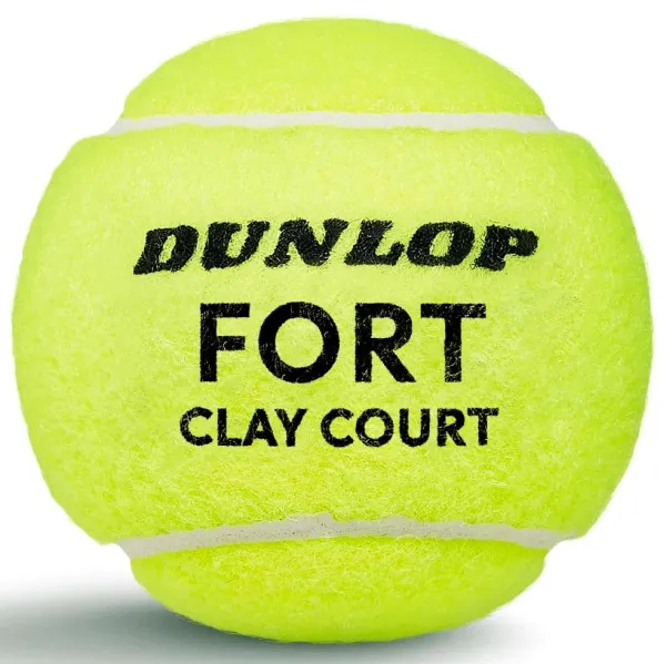 Мяч теннисный Dunlop Fort Clay Court 4B, 601613, уп.4 шт,одобр.ITF и FFT,сукно,нат.резина,желтый за 1&nbsp;812.20 ₽ в Москве
