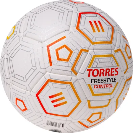 Мяч футб. TORRES Freestyle Control, F3231765, р.5, 32 п.,PU-Microfi, термосшив., бело-оран-сереб за 3&nbsp;464.60 ₽ купить в Москве