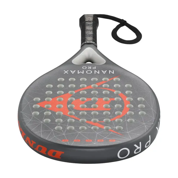 Ракетка для падела Dunlop Nanomax Pro, 10370739, для профессионалов, графит, серо-оранжевый за 17&nbsp;248.20 ₽ в Москве