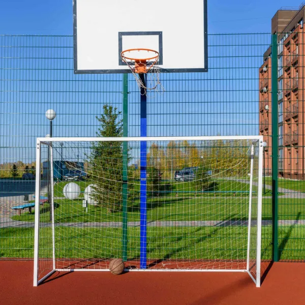 Баскетбольная стойка уличная одноопорная для игрового щита 1050х1800 мм вынос 1200 мм ZAVODSPORTA за 39&nbsp;600 ₽ в Москве