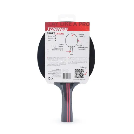 Ракетка для н/т TORRES Sport 1*, TT23005 для любителей, накладка 1,5 мм, конич. ручка за 991.10 ₽ купить в Москве