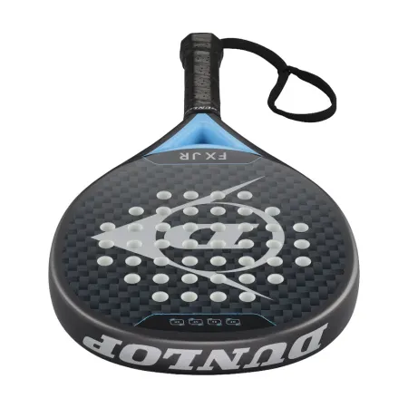 Ракетка для падела Dunlop FX Jr, 10370738, для юниоров, гибрид, графит, черно-голубой за 11&nbsp;019.40 ₽ купить в Москве