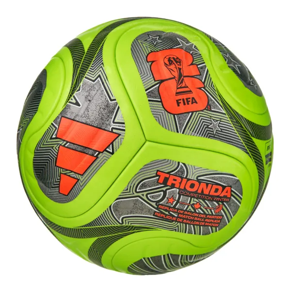 Мяч футб. ADIDAS WC26 Trionda Competition Winter JV6223, р.5, FIFA Pro, 4пан, ПУ,термосш, флуор.лайм за 8&nbsp;239.90 ₽ в Москве