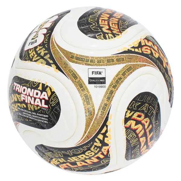 Мяч футб. ADIDAS WC26 Trionda Final PRO, JY8928, р.5, FIFA PRO, 4пан, ПУ, термосш, бел-черн-золотист за 22&nbsp;455.30 ₽ в Москве