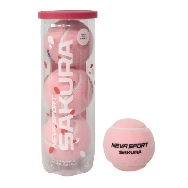 Мяч для падела NS Sakura, UAA2, уп.3 шт, сукно, нат.резина, розовый за 824.50 ₽ в Москве