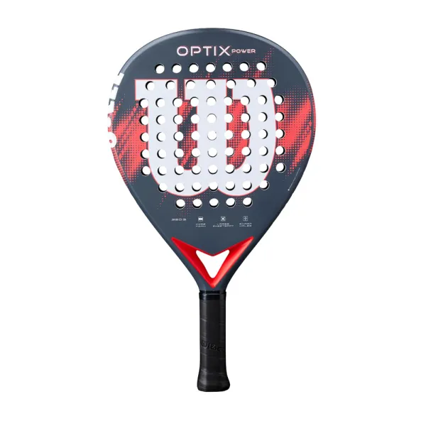 Ракетка для падела WILSON Optix V2 Power FRM RD, WR190811U2,для начин-х, стекловолокно,черно-красный