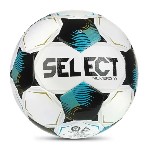 Мяч футб. SELECT Numero 10 V26, 0575071002, р.5, FIFA Basic, 32п, ПУ, гибр.сш, бело-черно-бирюзовый за 8&nbsp;404.80 ₽ в Москве