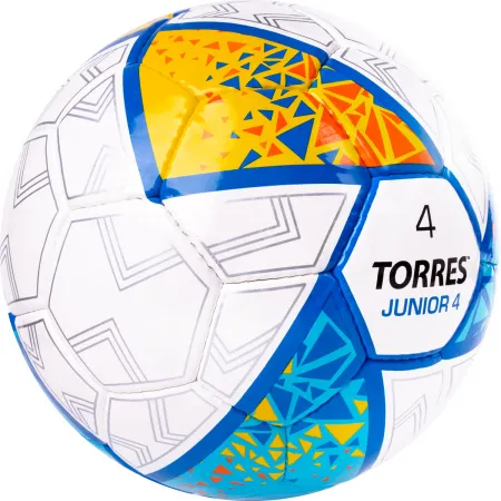Мяч футб. TORRES Junior-4, F323804, р.4,глянц.ПУ, 4 сл, 32п, руч.сш, бел-жел-гол за 2&nbsp;070.60 ₽ купить в Москве