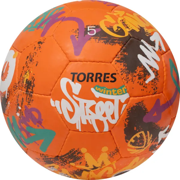 Мяч футб. TORRES Winter Street, F023285, р.5, 32 пан, рез, 4 подкл. слоя, руч. сшив,оранж-мультик. за 2&nbsp;713.20 ₽ в Москве