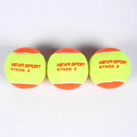 Мяч теннисный детский NS Orange, 5021005, уп.3 шт, резина, шерть, нейлон, желто-оранжевый за 613.70 ₽ купить в Москве