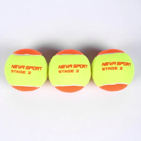 Мяч теннисный детский NS Orange, 5021005, уп.3 шт, резина, шерть, нейлон, желто-оранжевый за 613.70 ₽ в Москве
