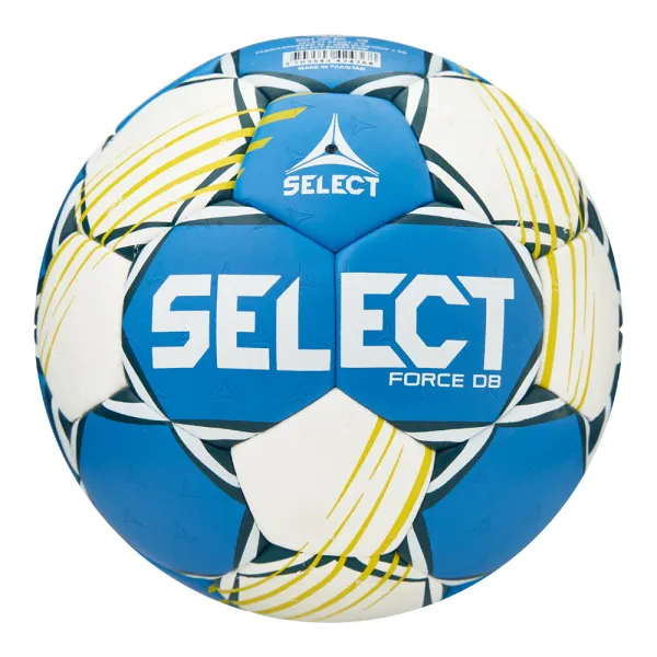 Мяч ганд. SELECT HB FORCE DB V25, 1622858205, Senior (р.3), EHF Appr,ПУ, гибр.сш., сине-белый за 8&nbsp;438.80 ₽ в Москве